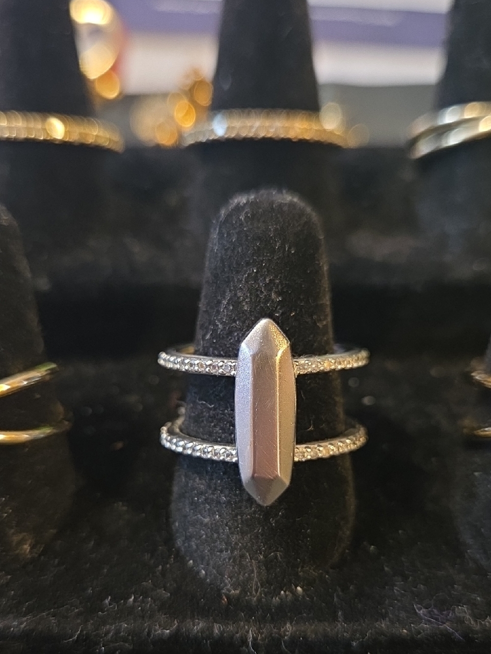 Kendra Scott "Avante Garden" Abra silver Ring Size 8